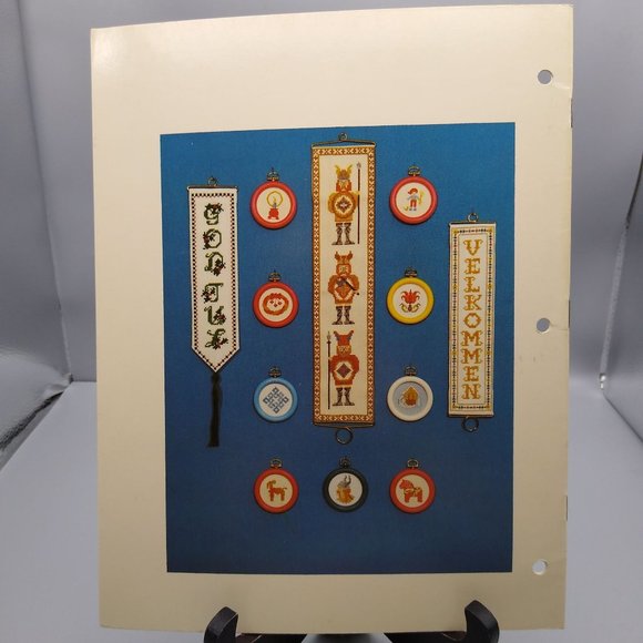 Vintage Cross Stitch Patterns, Scandinavian Designs by Netah D Bjornson 1982, BJ - Picture 2 of 2